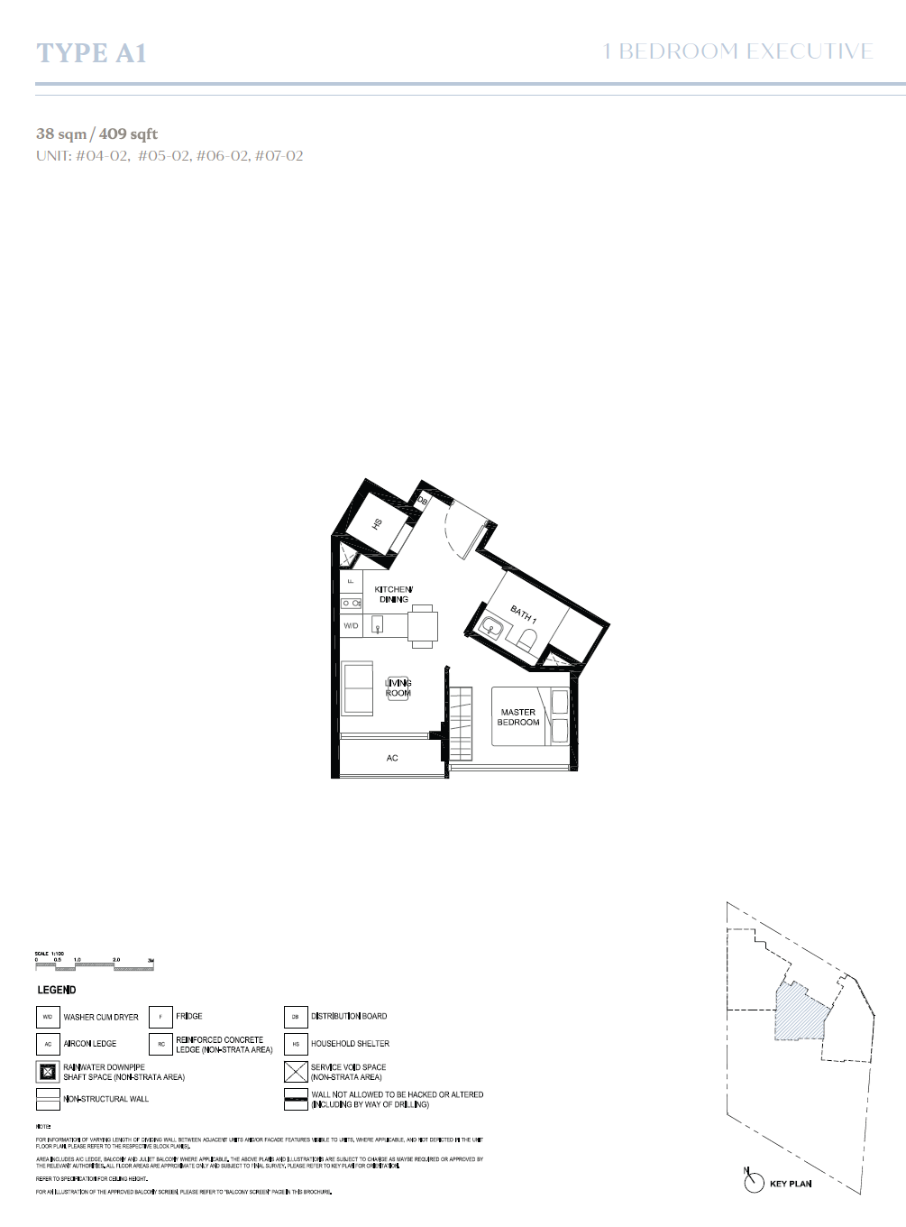 Duet@Emily 1 Bedroom Floor Plan 1